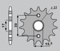 GROSSKOPF WYPRZEDAŻ ZĘBATKA PRZEDNIA 332 12 HONDA CR 80/85 '87-'07 (JTF1256.12)