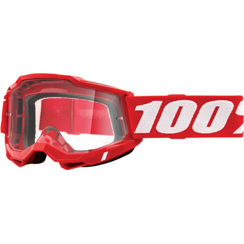 100 PROCENT (2023) FA20 ACCURI 2 GOGGLE RED - CLEAR LENS GOGLE ACCURI 2 KOLOR CZERWONY SZYBKA PRZEŹROCZYSTA