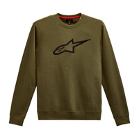 BLUZA ALPINESTARS AGELESS CREW MILITARY GREEN/BLACK L