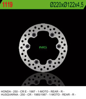 NG TARCZA HAMULCOWA TYŁ HUSQVARNA CR 250 '85-'87 HONDA CR 250 87 ' (220X122X4,5)