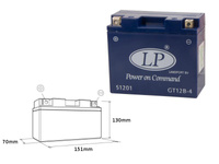 LANDPORT AKUMULATOR ŻELOWY GT12B-4 12V 11AH 151X70X130 BEZOBSŁUGOWY - ZALANY 