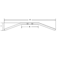 TRW LUCAS KIEROWNICA STALOWA 22MM DRAGBAR MEDIUM KOLOR CZARNY