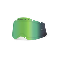 100 PROCENT (2022) RC2/AC2/ST2 REPLACEMENT LENS - VENTED DUAL PANE MIRROR GREEN, SZYBA/SZYBKA/SZYBKA DO GOGLI RACECRAFT 2/ACCURI 2/STRATA2 PODWÓJNA WENTYLOWANA KOLOR ZIELONE LUSTRO STARY KOD: 51008-660-01