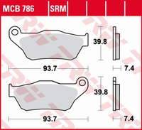 TRW LUCAS ZF KLOCKI HAMULCOWE KH430 SINTER YAMAHA YP 125 X-MAX '06-'09, XP 250 X-MAX '05-'09 PRZÓD