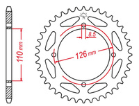 GROSSKOPF WYPRZEDAŻ ZĘBATKA TYLNA ALUMINIOWA T7075 (ERGAL) KOLOR ZIELONY 4418 52 (441852) KAWASAKI KX65 '00-'20, SUZUKI RM 65 '03-'04