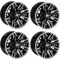 KOMPLET FELG MOOSE RACING 14X7 4/156 4+3 POLARIS CZARNE