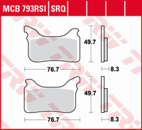 TRW LUCAS KLOCKI HAMULCOWE KH405 KTM SUPERMOTO SMR 450 04-14, SUPERMOTO SMR 525 04-05, SUPERMOTO SMR 560 06-07, HUSABERG SUPERMOTO FS 450 / 550 / 650, APRILIA SXV 450 '06, SXV 550 06-15 (ZASTĘPUJE SRQ) (ZATWIERDZONE DO UŻYTKU NA DRODZE ECER90)