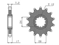 GROSSKOPF PROMOCJA ZĘBATKA PRZEDNIA 2073 16 HONDA CB 600 F HORNET '98-'06, CBF 600 '04-'07, CBR 600 '97-'98 (JTF1371.16) (+1)