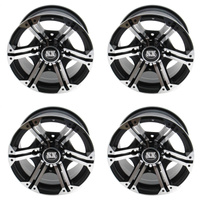 KOMPLET FELG 4/156 12X7 4+3 POLARIS SPORTSMAN SCRAMBLER RANGER RZR