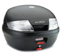 KAPPA KUFER CENTRALNY 35L MONOLOCK ACTION Z BIAŁYMI ODBLASKAMI ( ZAWIERA PŁYTĘ ) (K35NT)