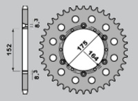 GROSSKOPF PROMOCJA ZĘBATKA TYLNA ALUMINIOWA KOLOR CZARNY 856 52