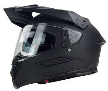 KASK CROSS ENDURO NAXA CZARNY ODPINANY DASZEK ROZMIAR XXL 