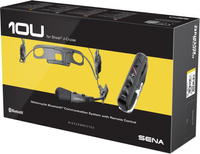 SENA INTERKOM MOTOCYKLOWY 10U BLUETOOTH 4.1 DO 1600M Z RADIEM FM I PILOTEM SC-4B-01 DO KASKU SHOEI J-CRUISE ( 1 ZESTAW ) - ZASTĘPUJE 10U-SH-03 (EL)
