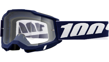 100 PROCENT (2023) FA21 GOGLE ACCURI 2 MIFFLIN - CLEAR LENS KOLOR GRANATOWY/BIAŁY SZYBKA PRZEŹROCZYSTA