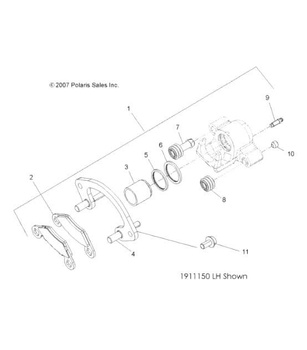 Tłoczek uszczelniacze zacisku przedniego Polaris wiele modeli 1930665