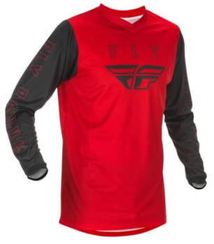 KOSZULKA CROSS FLY RACING F16 2021 CZARNO-CZERWONA YS