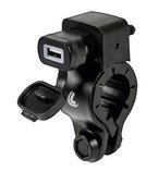 38832 ŁADOWARKA USB 12/24V Z MOCOWANIEM NA KIEROWNICY I NA WIDELCU MOTOCYKLA - SZYBKIE ŁADOWANIE 2400 MA - 12/24V