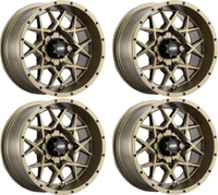 KOMPLET FELG MOOSE RACING 14X7 4/136 4+3 BENDA REDSTONE R2 550