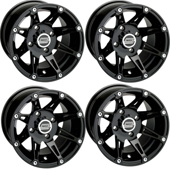 KOMPLET FELG MOOSE RACING 14X7 4/156 4+3 CZARNE POLARIS