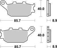 TRW LUCAS KLOCKI HAMULCOWE KH174 ORGANIC HONDA CBF 500 04-08, CB 600 HORNET 98-15, CBF 600 04-13, CBR / RR 600 91-07, NC 700 / 750 '12-, XL 700V 08-13, CB 750 92-03, CB 900 HORNET 02-06, CBR 900 92-03, CB 1000 93-03, CBF 1000 10-16, TYŁ