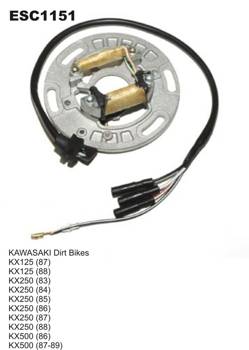 ELECTROSPORT UZWOJENIE ALTERNATORA (STATOR) KAWASAKI KX 125 '87-'88, 250 '83-'88, 500 '86-'88