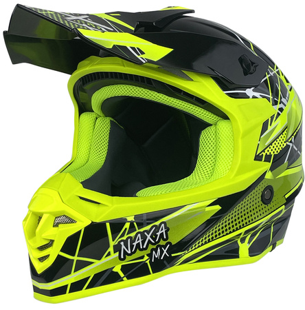 KASK CROSS ENDURO QUAD NAXA CZARNO-ŻÓŁTY ROZMIAR XXL