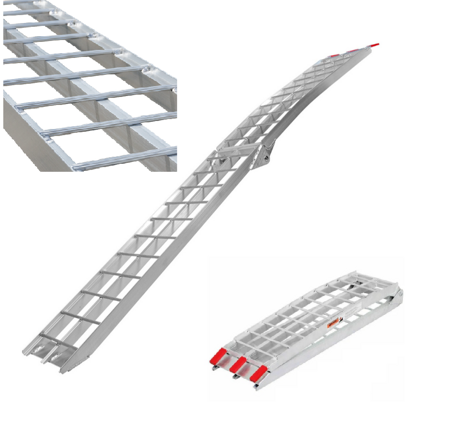 BIKETEC UNIWERSALNA RAMPA NAJAZDOWA ALUMINIUM TYP 2 KOLOR SREBRNY