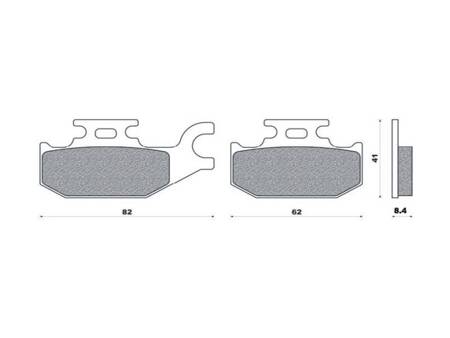 BRENTA KLOCKI HAMULCOWE KH413 SPIEK METALICZNY (ZŁOTE) (FT 4109)