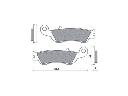 BRENTA KLOCKI HAMULCOWE KH450 SPIEK METALICZNY (ZŁOTE) (FT 4105)