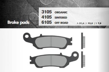 BRENTA KLOCKI HAMULCOWE KH450 SPIEK METALICZNY (ZŁOTE) OFF ROAD (FT 6105)