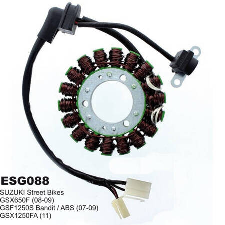 ELECTROSPORT UZWOJENIE ALTERNATORA (STATOR) SUZUKI GSF 650 '07-'08, GSF 1250 '07-'09, GSX 650F '08-'09, GSX 1250F '11 (Z IMPULSATOREM)