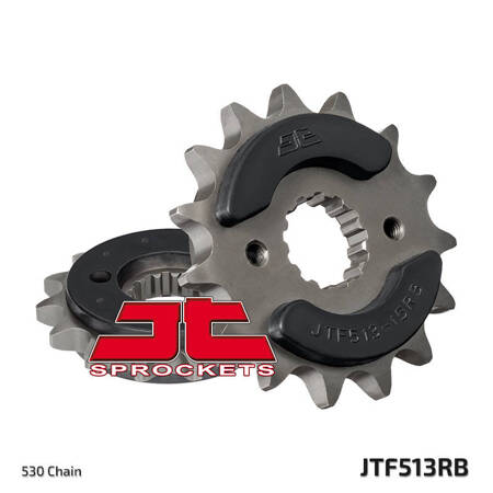 JT ZĘBATKA PRZEDNIA 513 18 Z GUMĄ SUZUKI GSF 1250 '07-'13, GSX 1400 '01-'08 (JTF513.18RB)* (ŁAŃC. 530)