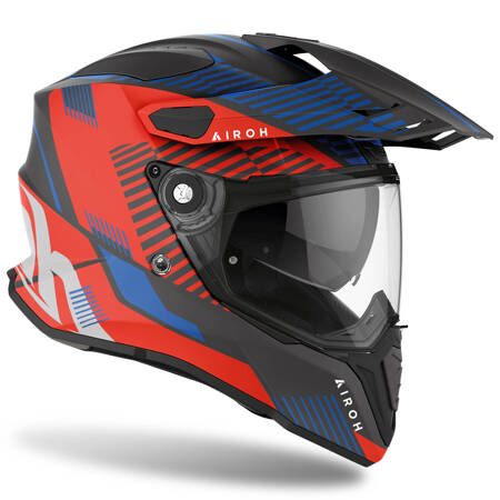 KASK AIROH COMMANDER BOOST RED/BLUE MATT L