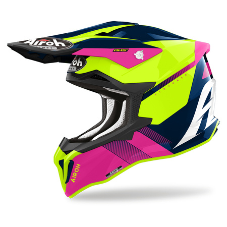 KASK AIROH STRYCKER BLAZER BLUE/PINK GLOSS XS