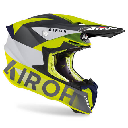 KASK AIROH TWIST 2.0 LIFT YELLOW/BLUE MATT S