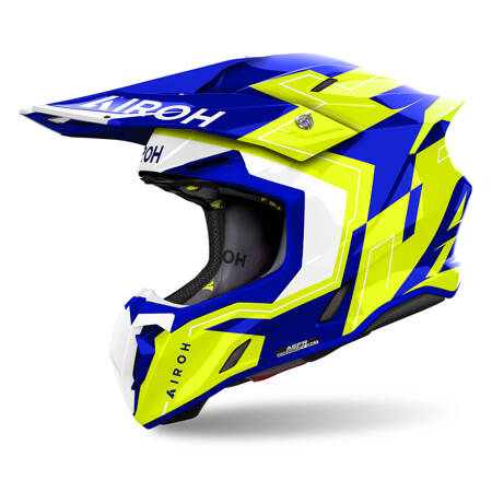 KASK AIROH TWIST 3 DIZZY BLUE/YELLOW GLOSS M