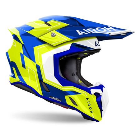 KASK AIROH TWIST 3 DIZZY BLUE/YELLOW GLOSS M