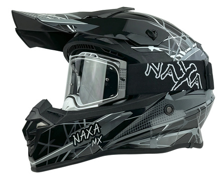 KASK CROSS ENDURO QUAD NAXA CZARNO-SZARY ROZMIAR XXL