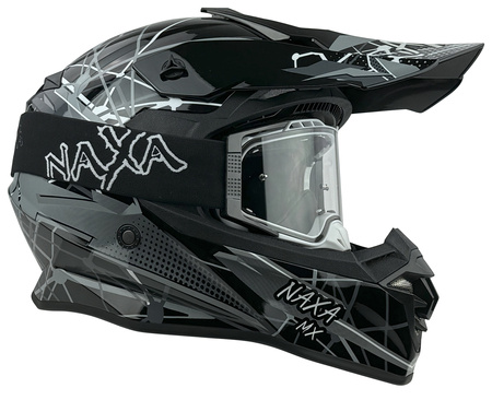 KASK CROSS ENDURO QUAD NAXA CZARNO-SZARY ROZMIAR XXL