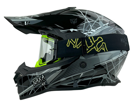 KASK CROSS ENDURO QUAD NAXA CZARNO-SZARY ROZMIAR XXL