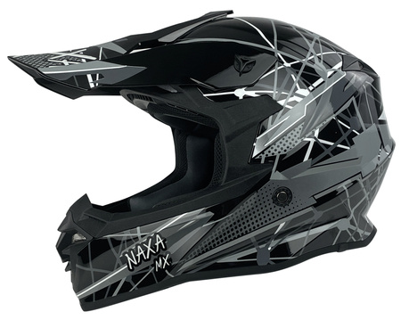 KASK CROSS ENDURO QUAD NAXA CZARNO-SZARY ROZMIAR XXL