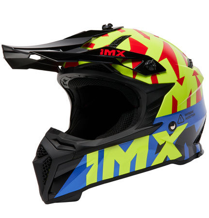 KASK IMX FMX-02 BLACK/FLUO YELLOW/BLUE/FLUO RED GLOSS GRAPHIC L