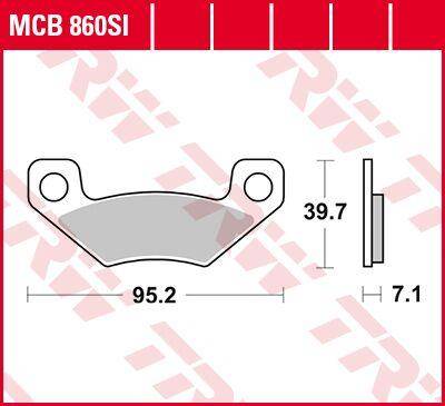 KLOCKI HAMULCOWE CAN AM DS 450 EFI 2X4 JOHN DEERE TS 350 2X4