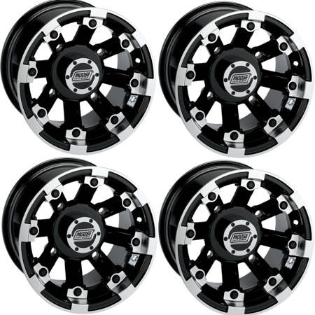 KOMPLET FELG MOOSE RACING 14X7 4/136 4+3 CZARNE CAN-AM KAWASAKI