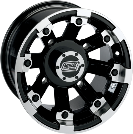 KOMPLET FELG MOOSE RACING 14X7 4/136 4+3 CZARNE CAN-AM KAWASAKI