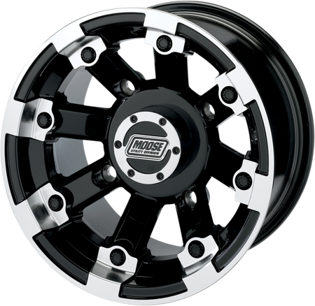 KOMPLET FELG MOOSE RACING 14X7 4/136 4+3 CZARNE CAN-AM KAWASAKI