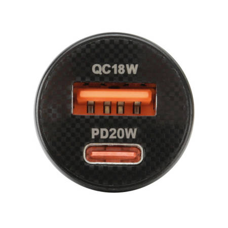 ŁADOWARKA 2 PORTY USB (A+C) - PD 20W - 12/24V