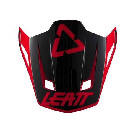 LEATT (2022/2023) DASZEK/VISOR DO KASKU MOTO 7.5 V21.2 RED KOLOR CZARNY/CZERWONY (CZĘŚCI ZAMIENNE)