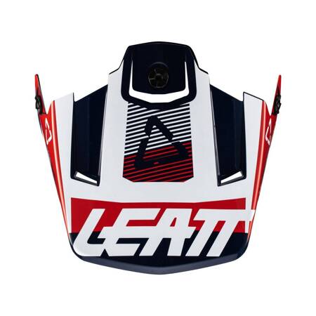 LEATT (2023/2024) DASZEK/VISOR DO KASKU MOTO 3.5 V22 ROYAL KOLOR GRANATOWY/CZERWONY/BIAŁY ROZMIAR M-XXL (CZĘŚCI ZAMIENNE)