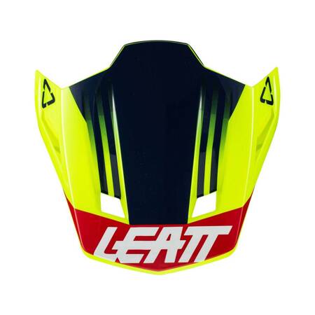 LEATT (2023/2024) DASZEK/VISOR DO KASKU MOTO 7.5 V22 LIME KOLOR ŻÓŁTY FLUO/GRANATOWY/CZERWONY (CZĘŚCI ZAMIENNE)